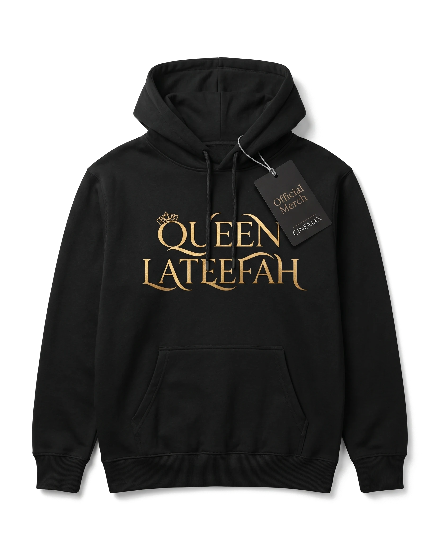 Queen Lateefah Hoodie — Black / Gold